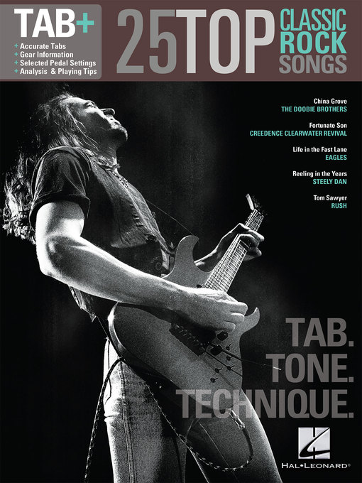 Title details for 25 Top Classic Rock Songs--Tab. Tone. Technique. (Songbook) by Hal Leonard Corp. - Available